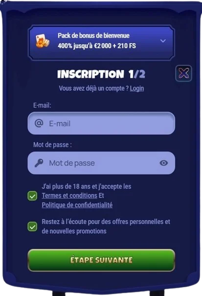 Inscription et connexion